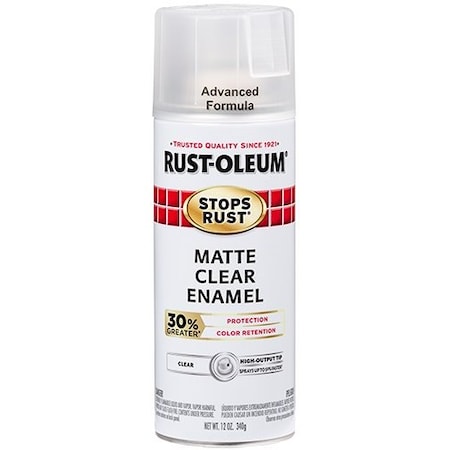 Rust-Oleum Spray Paint, Clear, Matte, 12 oz 353029